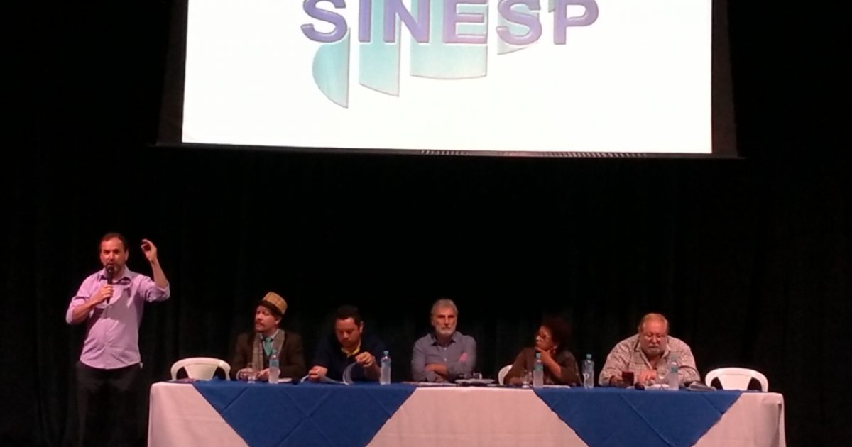 Vereador Celso Giannazi em encontro do Sinesp (Sindicato Especialistas Ensino Público São Paulo).