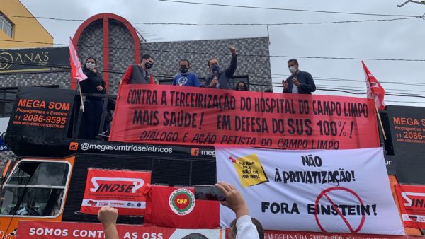 Celso Giannazi participa de ato contra privatização do Hospital Campo Limpo