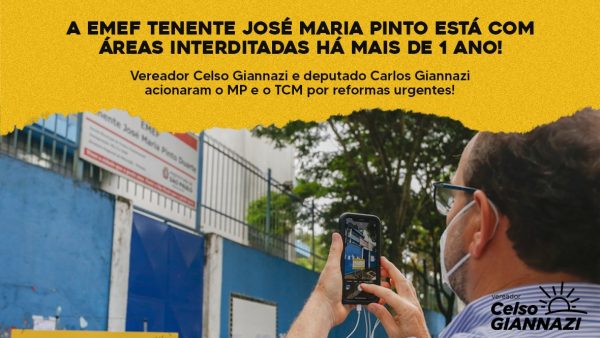 Acionamos o MP e o TCM por reformas emergenciais na EMEF José Maria Pinto Duarte