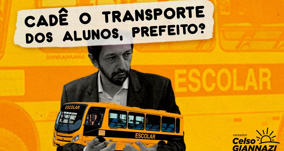 Mais de 6 mil crianças estão sem transporte escolar e a culpa é do prefeito Ricardo Nunes!