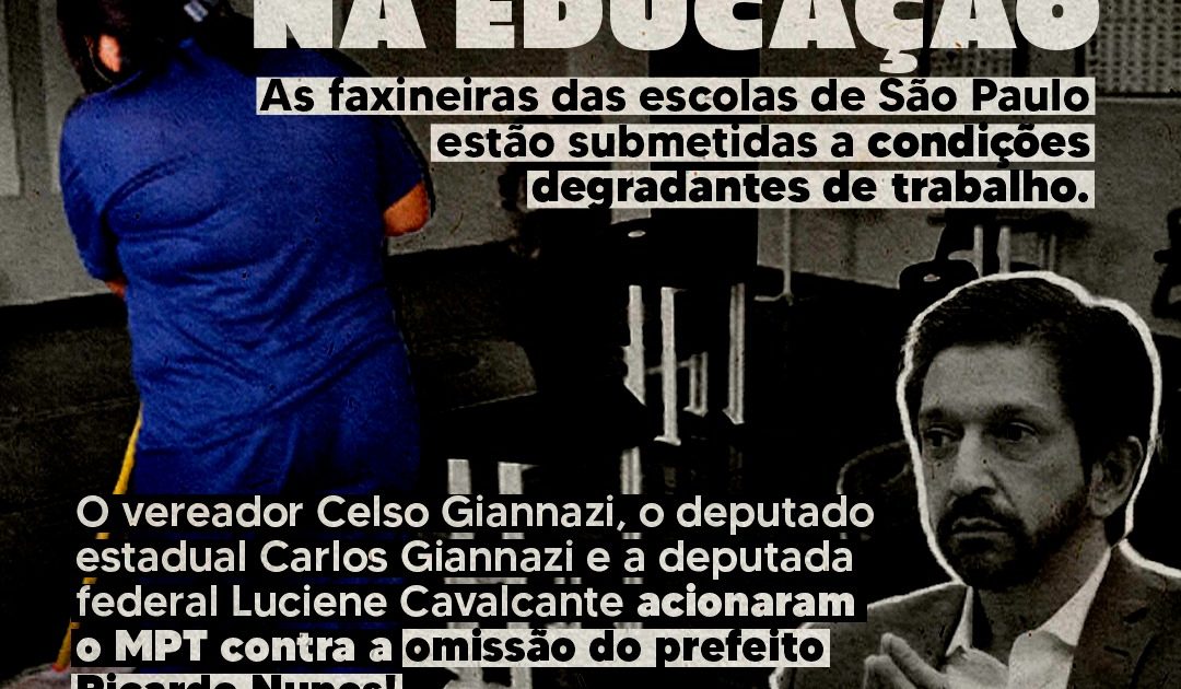 O vereador Celso Giannazi, o deputado estadual Carlos Giannazi e a deputada federal denunciaram a situação ao MPT!