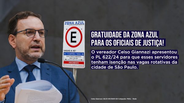 PL 622/24 | Isenção da Zona Azul para os Oficiais de Justiça