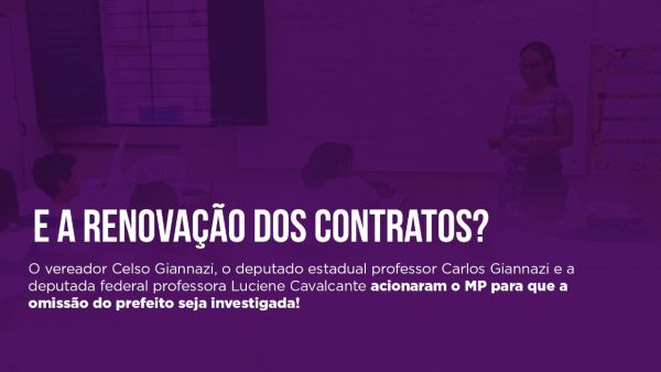 Acionamos o MP pela renovação dos contratos!