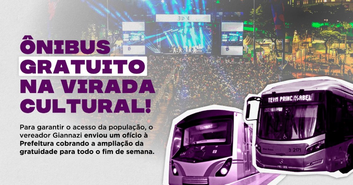 Não apenas na Virada. A luta do vereador Giannazi é pelo passe livre todos os dias!