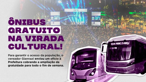 A Virada Cultural deve ter passe livre!